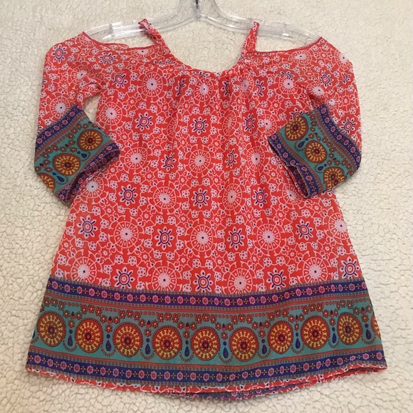 GB Girls Orange Cold Shoulder Dress 4 / 4T NWT - Picture 13 of 14